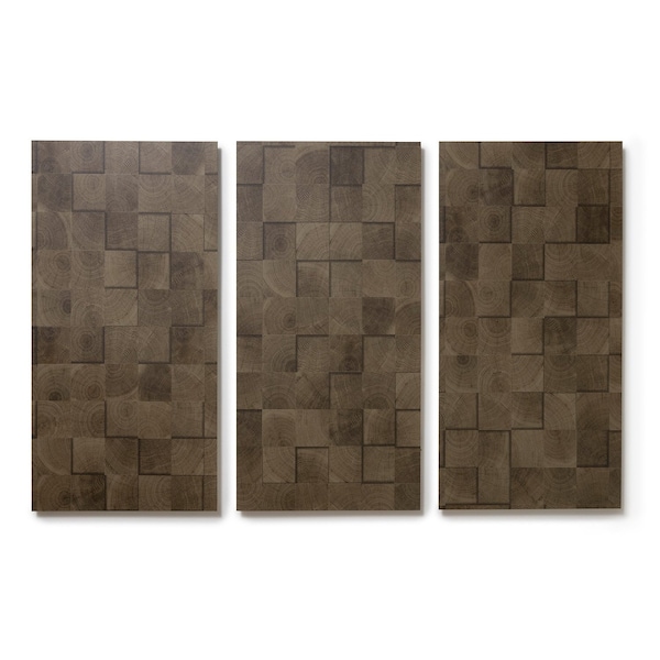 Lucida Surfaces LUCIDA SURFACES, FabCore Umber Block 12 in. x24 in. 3mm 28MIL Glue Down Luxury Vinyl Tiles , 60PK - FC-3503PLT