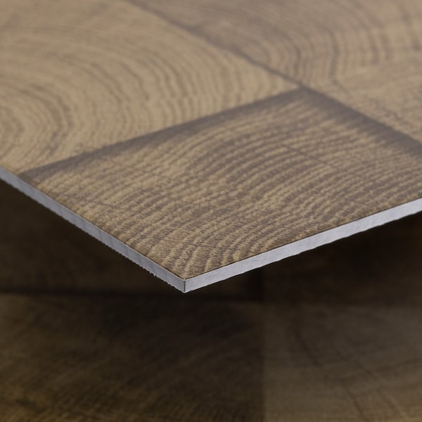 Lucida Surfaces LUCIDA SURFACES, FabCore Umber Block 12 in. x24 in. 3mm 28MIL Glue Down Luxury Vinyl Tiles , 60PK - FC-3503PLT