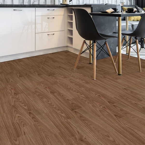 Lucida Surfaces LUCIDA SURFACES, BaseCore Almond 6 in. x36 in. 2mm 12MIL Peel & Stick Vinyl Plank , 55PK - BC-905PLT