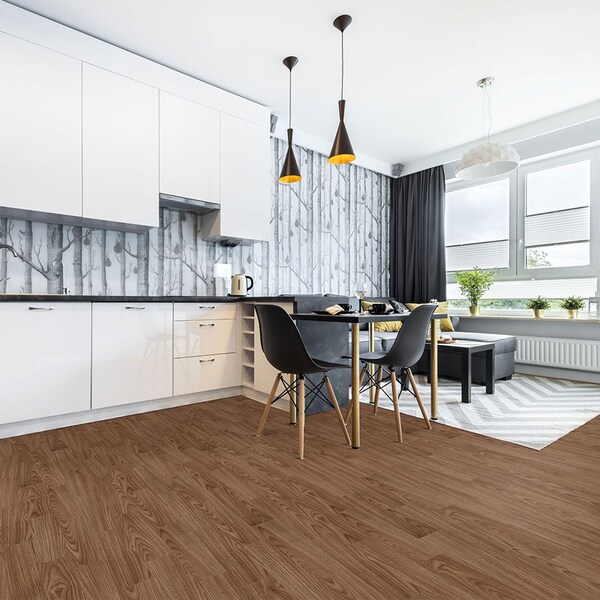 Lucida Surfaces LUCIDA SURFACES, BaseCore Almond 6 in. x36 in. 2mm 12MIL Peel & Stick Vinyl Plank , 55PK - BC-905PLT