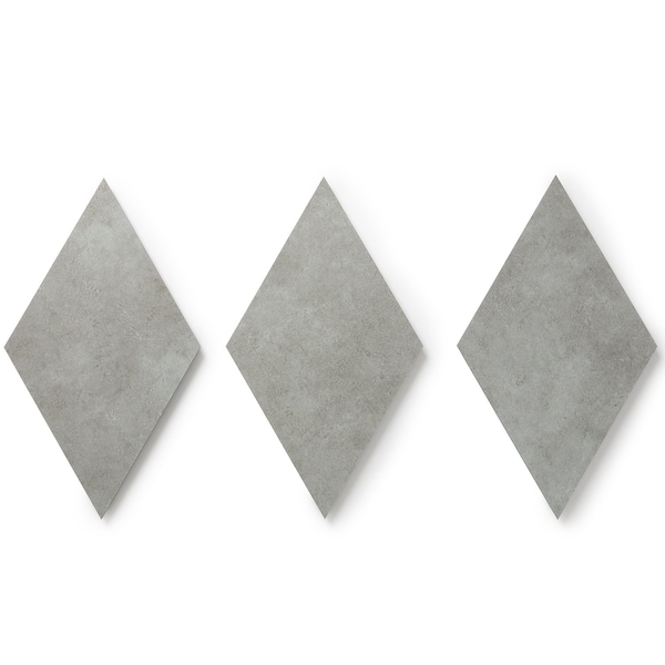 Lucida Surfaces LUCIDA SURFACES, MosaiCore Concrete  Rhombus 9.75 in. x17 in. 3mm 28MIL Glue Down Luxury Vinyl Tiles , 26PK - SC-4259