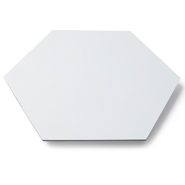 Lucida Surfaces LUCIDA SURFACES, MosaiCore Snow Hexagon 8.8 in. x10.375 in. 3mm 28MIL Glue Down Luxury Vinyl Tiles , 99PK - SC-4112PLT