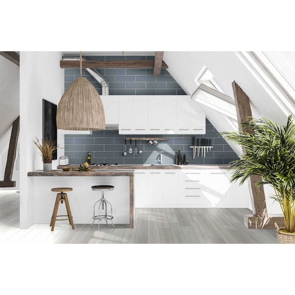 Msi Whitby White 9/16" Thick X 1" Wide X 94" Length Vinyl Quarter Round Moulding - ZOR-LVT-T-0240