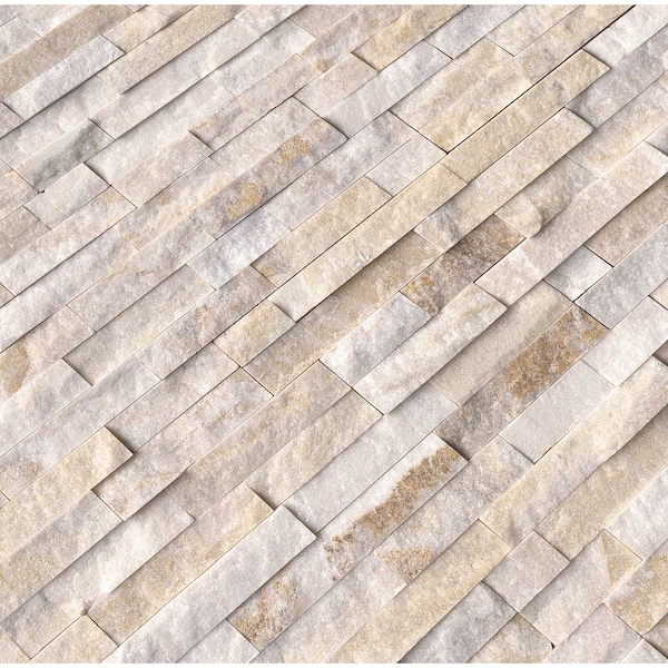 Msi Arctic Golden Split Face Ledger Panel 6 In. X 24 In. Quartzite Wall Tile, 6PK - ZOR-PNL-0048