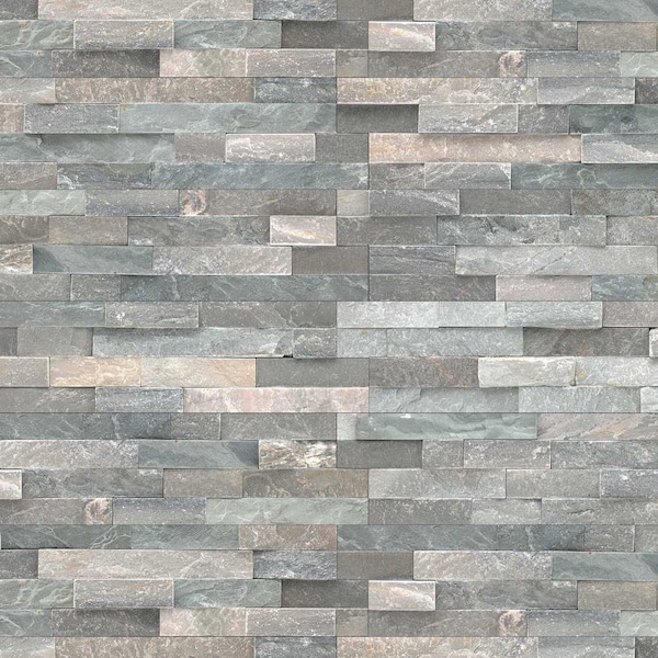 Msi Sierra Blue Splitface Ledger Panel 6 In. X 24 In. Natural Quartzite Wall Tile, 4PK - ZOR-PNL-0068