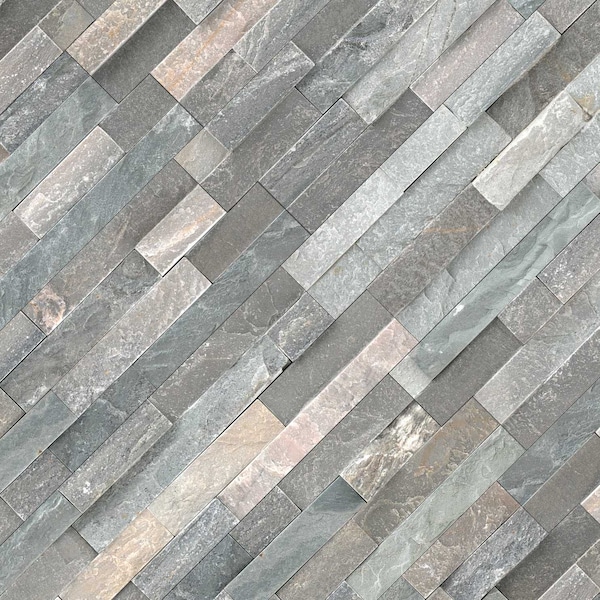 Msi Sierra Blue Splitface Ledger Panel 6 In. X 24 In. Natural Quartzite Wall Tile, 4PK - ZOR-PNL-0068