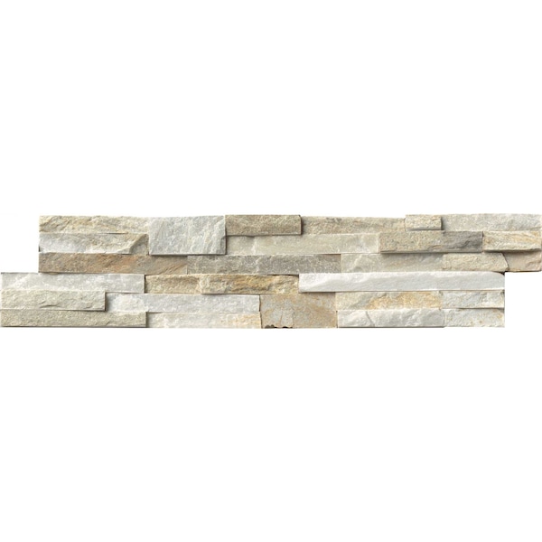 Msi Golden Honey Splitface Ledger Panel 6 In. X 24 In. Natural Quartzite Wall Tile, 6PK - ZOR-PNL-0056