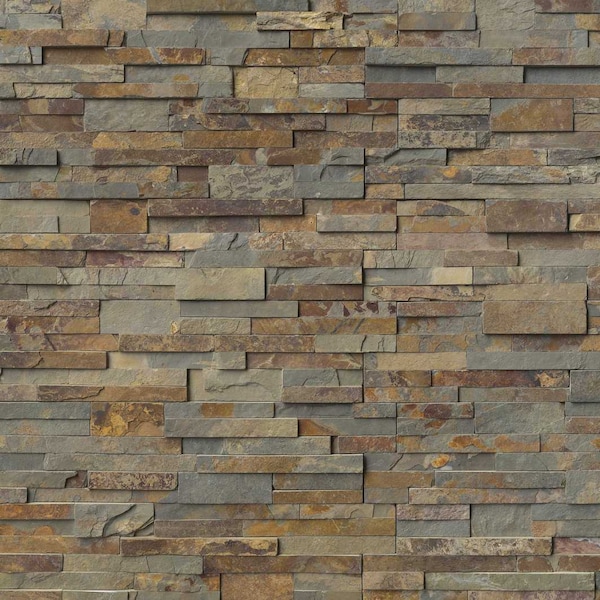 Msi Gold Rush Ledger Panel 6 In. X 24 In. Natural Quartzite Wall Tile, 6PK - ZOR-PNL-0075