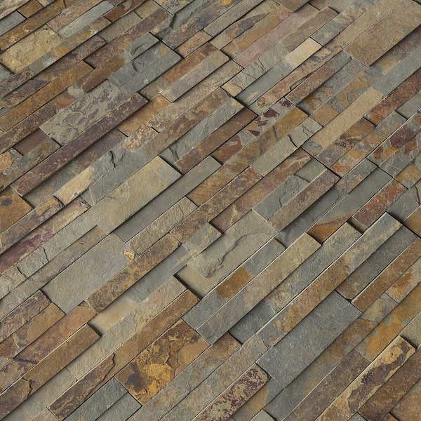 Msi Gold Rush Ledger Panel 6 In. X 24 In. Natural Quartzite Wall Tile, 6PK - ZOR-PNL-0075