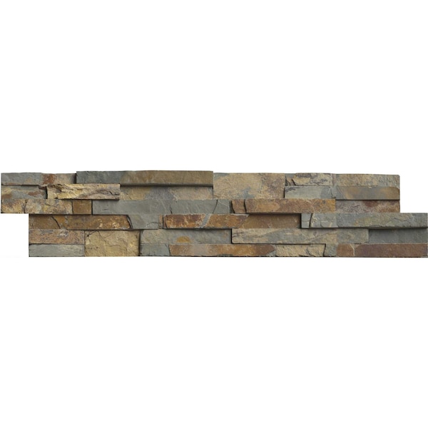 Msi Gold Rush Ledger Panel 6 In. X 24 In. Natural Quartzite Wall Tile, 6PK - ZOR-PNL-0075