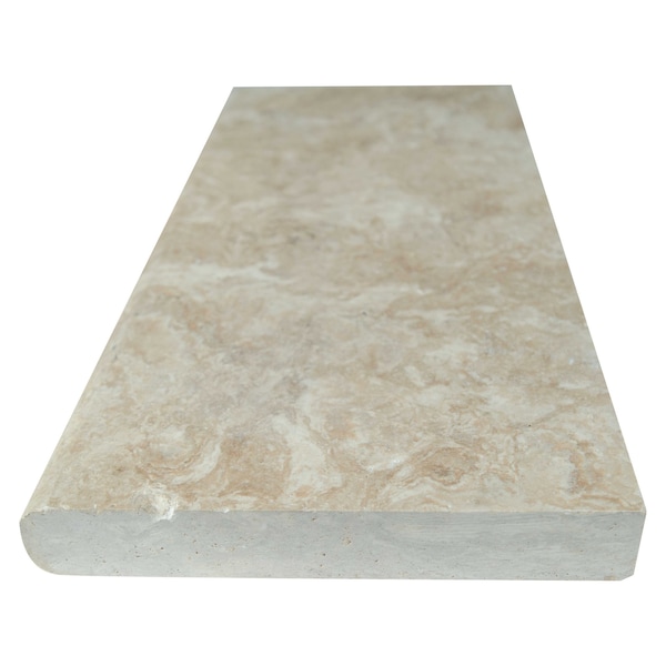 Msi Tuscany Beige 12 In. X 24 In. Brushed Travertine Pool Coping - ZOR-LSC-0014