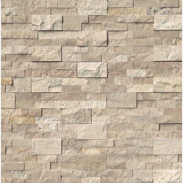 Msi Roman Beige Ledger Panel 6 In. X 24 In. Travertine Wall Tile, 6PK - ZOR-PNL-0090