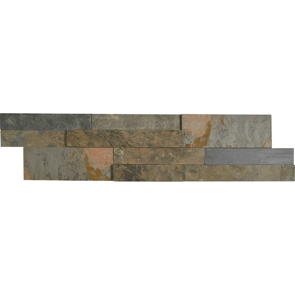 Msi Rustic Gold Splitface Ledger Panel 6 In. X 24 In. Natural Slate Wall Tile, 6PK - ZOR-PNL-0079