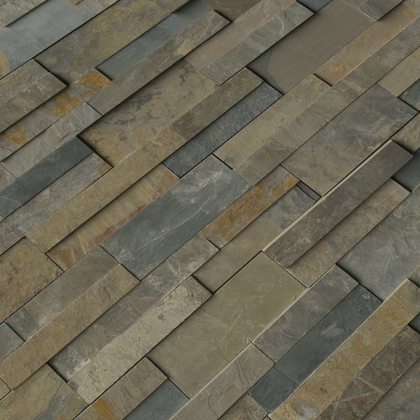 Msi Rustic Gold Splitface Ledger Panel 6 In. X 24 In. Natural Slate Wall Tile, 6PK - ZOR-PNL-0079