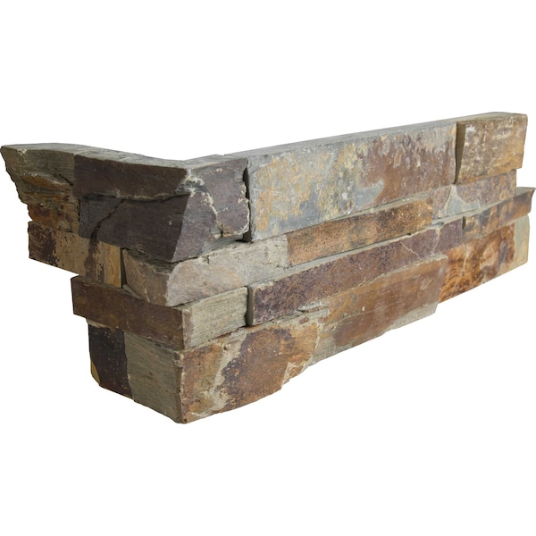 Msi California Gold Splitface Ledger Panel 6 In. X 24 In. Natural Slate Wall Tile, 4PK - ZOR-PNL-0072