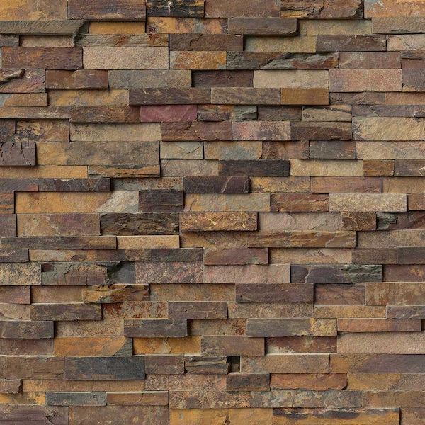 Msi California Gold Splitface Ledger Panel 6 In. X 24 In. Natural Slate Wall Tile, 4PK - ZOR-PNL-0072