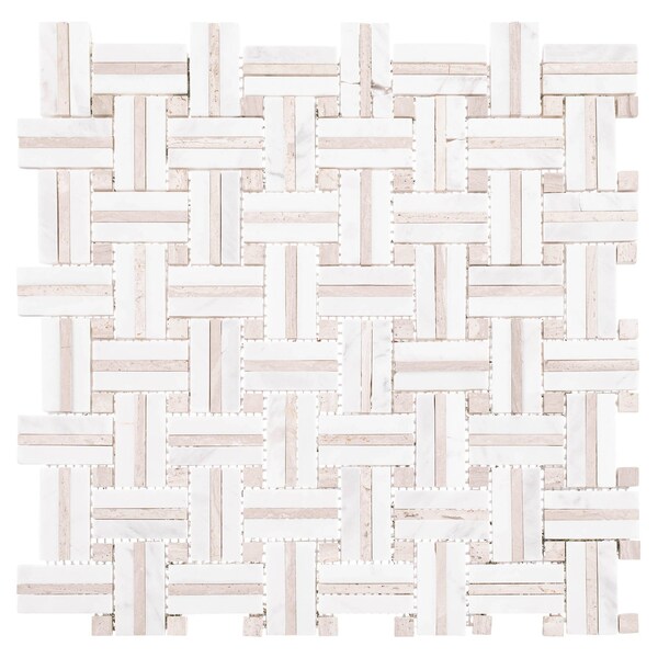 Andova Tiles ANDOVA TILES Fabrique 1" x 2" Natural Stone Marble Mosaic Wall & Floor Tile - ANDFAB236