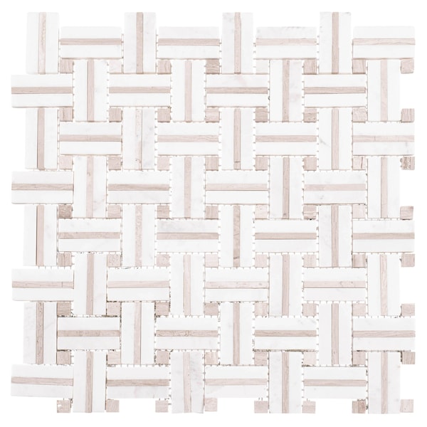 Andova Tiles ANDOVA TILES Fabrique 1" x 2" Natural Stone Marble Mosaic Wall & Floor Tile - ANDFAB236