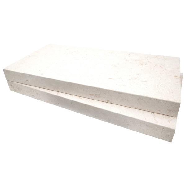 Msi Mayra White 12"X 24" Honed- Eased Edge Limestone Pool Coping - ZOR-LSC-0003