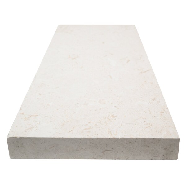Msi Mayra White 12"X 24" Honed- Eased Edge Limestone Pool Coping - ZOR-LSC-0003
