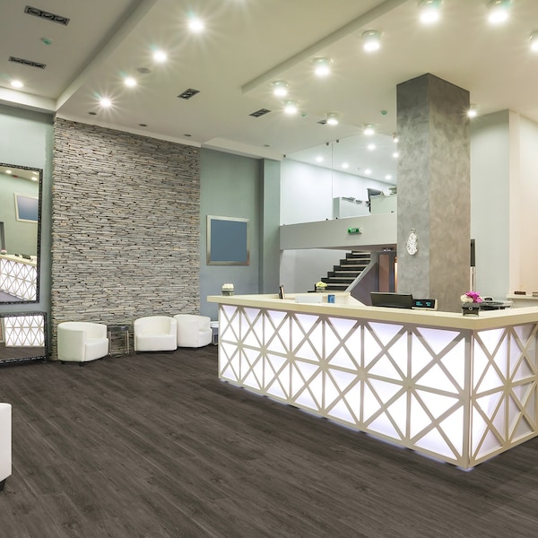 Lucida Surfaces LUCIDA SURFACES, GlueCore Ash Grey 7 5/16 in. x48 in. 3mm 22MIL Glue Down Luxury Vinyl Planks , 60PK - GC-306PLT
