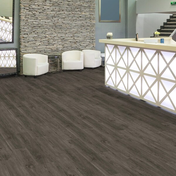 Lucida Surfaces LUCIDA SURFACES, GlueCore Ash Grey 7 5/16 in. x48 in. 3mm 22MIL Glue Down Luxury Vinyl Planks , 60PK - GC-306PLT