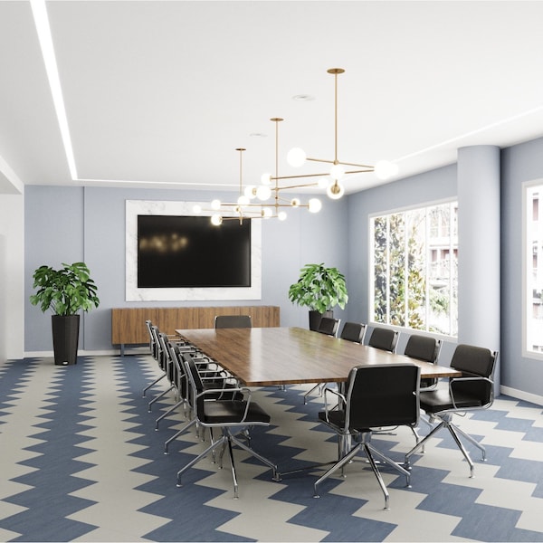 Lucida Surfaces LUCIDA SURFACES, FabCore Cornflower 12 in. x24 in. 3mm 28MIL Glue Down Luxury Vinyl Tiles , 60PK - FC-3312PLT