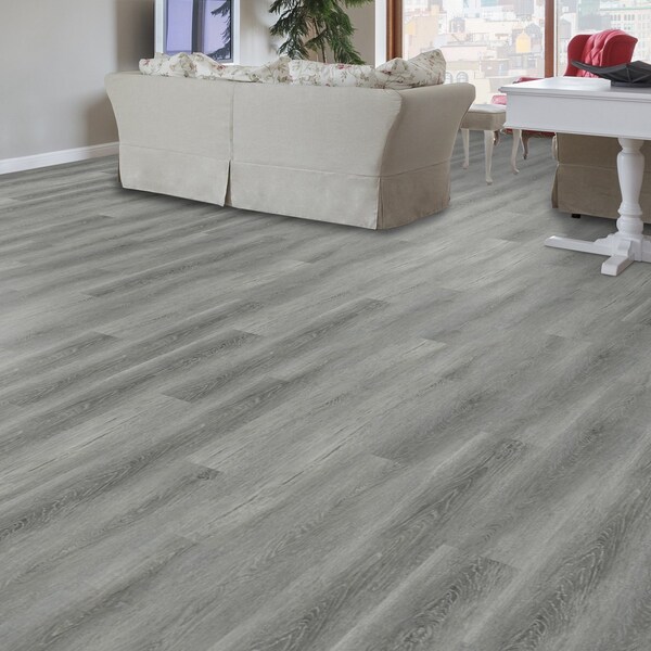 Lucida Surfaces LUCIDA SURFACES, TruCore Greywolf 7 5/16 in. x48 in. 5.8mm 22MIL Interlocking Luxury Vinyl Planks , 50PK - TC-804PLT