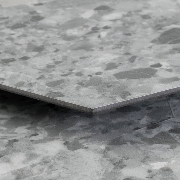 Lucida Surfaces LUCIDA SURFACES, MosaiCore Gray Quartz Hexagon 8.8 in. x10.375 in. 3mm 28MIL Glue Down Luxury Vinyl Tiles , 99PK - SC-4152PLT