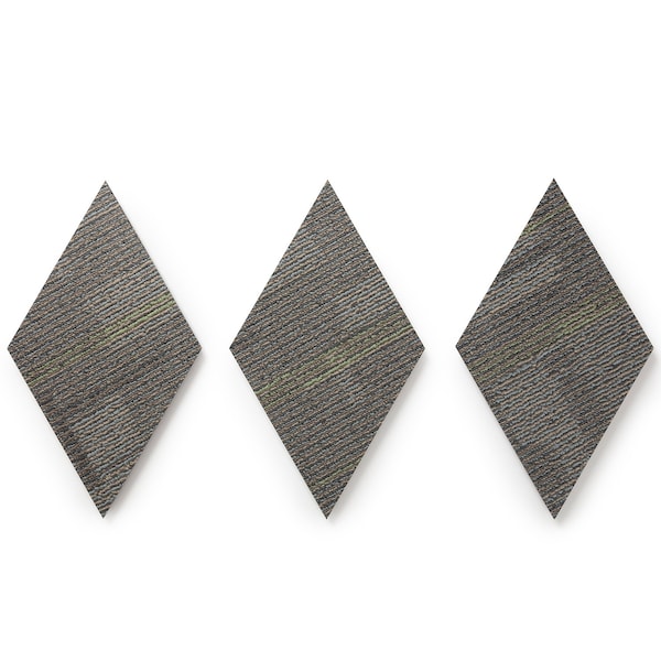 Lucida Surfaces LUCIDA SURFACES, MosaiCore Cityscape Braid  Rhombus 9.75 in. x17 in. 3mm 28MIL Glue Down Luxury Vinyl Tiles , 99PK - SC-4203PLT