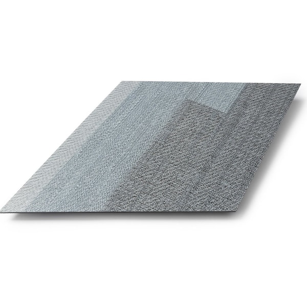 Lucida Surfaces LUCIDA SURFACES, MosaiCore Denim Braid  Rhombus 9.75 in. x17 in. 3mm 28MIL Glue Down Luxury Vinyl Tiles , 99PK - SC-4207PLT