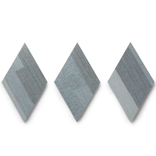 Lucida Surfaces LUCIDA SURFACES, MosaiCore Denim Braid  Rhombus 9.75 in. x17 in. 3mm 28MIL Glue Down Luxury Vinyl Tiles , 99PK - SC-4207PLT