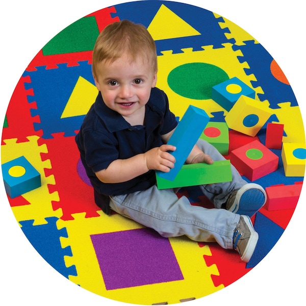 Wonderfoam Carpet Tiles, Shapes, 12in. x 12in., 9 Count - PAC4354