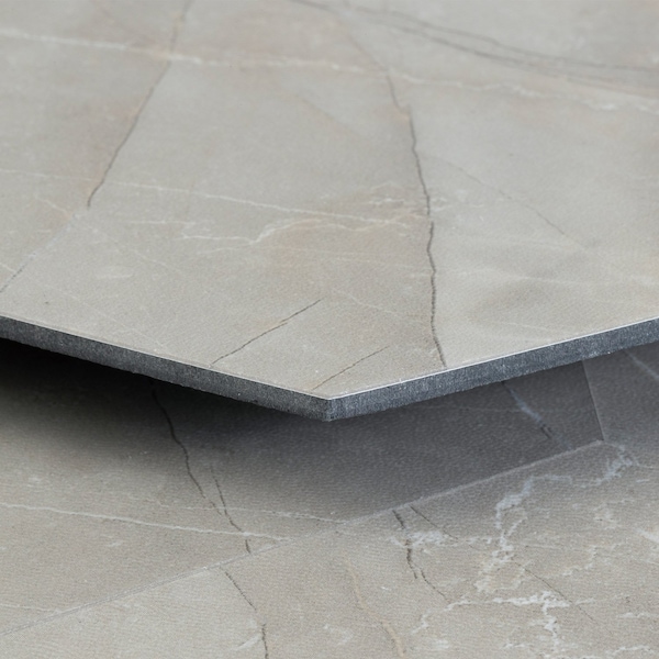 Lucida Surfaces LUCIDA SURFACES, MosaiCore Tundra Grey Hexagon 8.8 in. x10.375 in. 3mm 28MIL Glue Down Luxury Vinyl Tiles , 99PK - SC-4160PLT