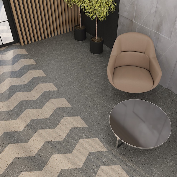 Lucida Surfaces LUCIDA SURFACES, MosaiCore Alpine Rock  Rhombus 9.75 in. x17 in. 3mm 28MIL Glue Down Luxury Vinyl Tiles , 26PK - SC-4254