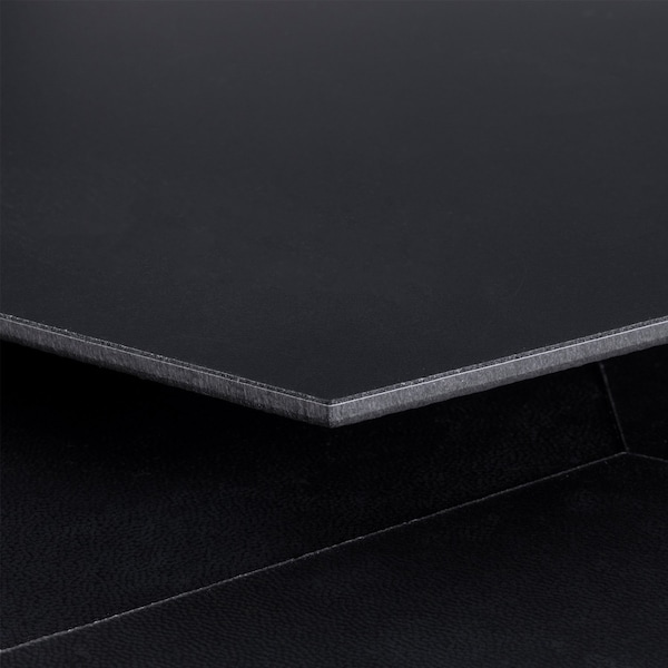 Lucida Surfaces LUCIDA SURFACES, MosaiCore Pure Black Hexagon 8.8 in. x10.375 in. 3mm 28MIL Glue Down Luxury Vinyl Tiles , 25PK - SC-4113