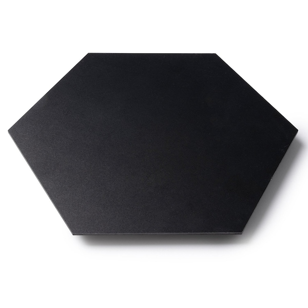 Lucida Surfaces LUCIDA SURFACES, MosaiCore Pure Black Hexagon 8.8 in. x10.375 in. 3mm 28MIL Glue Down Luxury Vinyl Tiles , 25PK - SC-4113