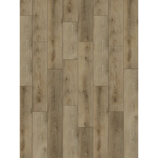 Proselect Design ProFloor Flooring Plank, 48 in L, 7 in W, Stone Plastic Composite/Vinyl, Carolina Wood, 12PK - PF802