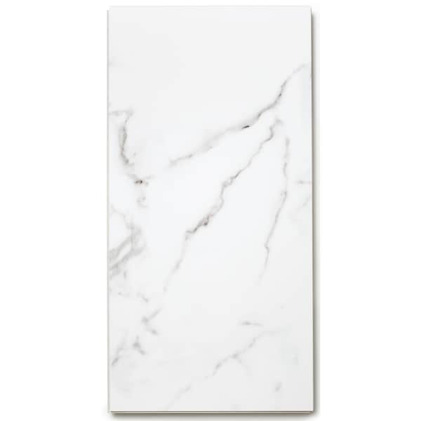 Lucida Surfaces LUCIDA SURFACES, TerraCore Calacatta 12 in. x24 in. 7mm 22MIL Interlocking Luxury Vinyl Tiles 864 sq.ft/Pallet, 54PK - TC-605PLT