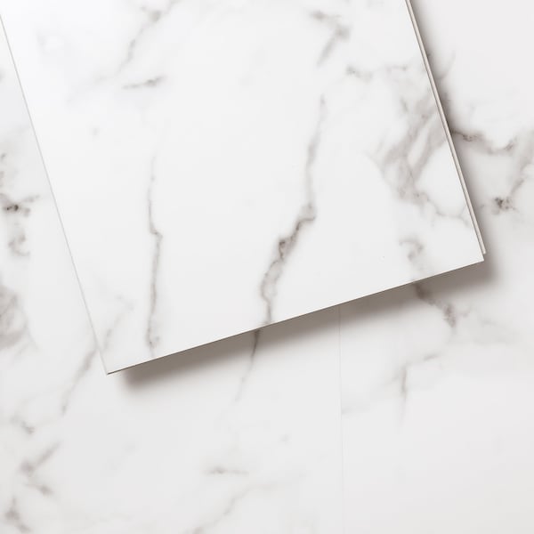 Lucida Surfaces LUCIDA SURFACES, TerraCore Calacatta 12 in. x24 in. 7mm 22MIL Interlocking Luxury Vinyl Tiles 864 sq.ft/Pallet, 54PK - TC-605PLT