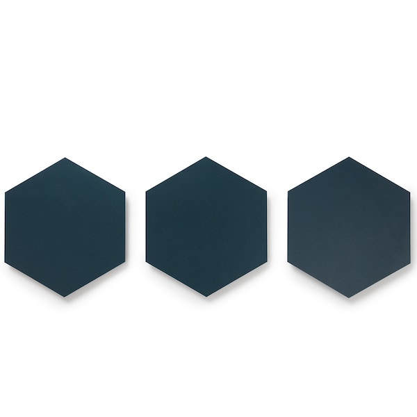 Lucida Surfaces LUCIDA SURFACES, MosaiCore Midnight Hexagon 8.8 in. x10.375 in. 3mm 28MIL Glue Down Luxury Vinyl Tiles , 25PK - SC-4103