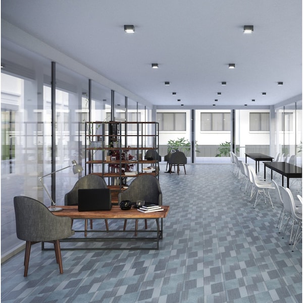 Lucida Surfaces LUCIDA SURFACES, MosaiCore Denim Braid  Rhombus 9.75 in. x17 in. 3mm 28MIL Glue Down Luxury Vinyl Tiles , 26PK - SC-4207