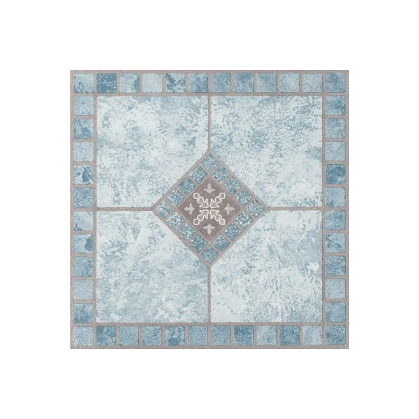 Achim Importing Achim Portfolio Self Adhesive Vinyl Floor Tile 12in x 12in, Blue Diamond, 9 Pack - VFT940POVR