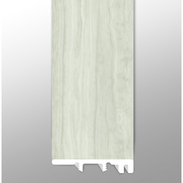 Msi White Ocean 1.25" Thick X 12.007" Wide X 47.244" Length Vinyl Stair Tread Eased Edge, 2PK - ZOR-LVT-TR-0351