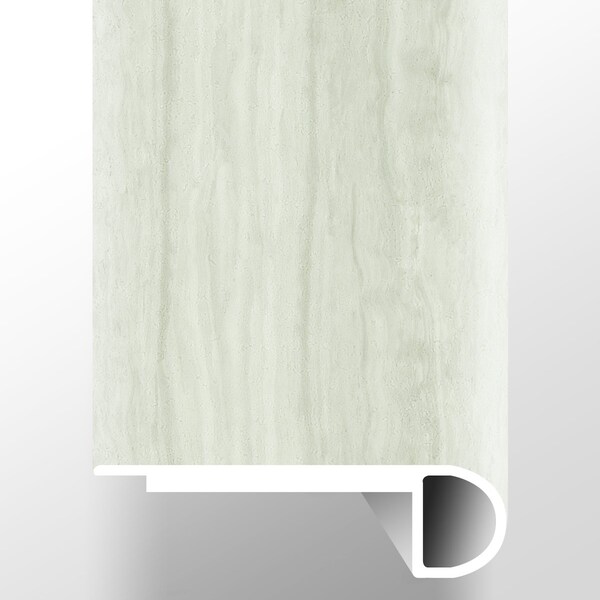 Msi White Ocean 1.25" Thick X 12.007" Wide X 47.244" Length Vinyl Stair Tread Eased Edge, 2PK - ZOR-LVT-TR-0351
