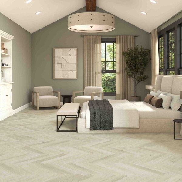 Daltile Asher Bend 5in. x 24in. Herringbone Rigid Click Luxury Vinyl Flooring 18.60 Sq Ft, 24PK - AB2152420L65MSX