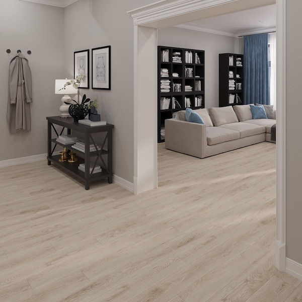 Lucida Surfaces LUCIDA SURFACES, PresCore Blonde 6 in. x36 in. 2mm 12MIL Glue Down Luxury Vinyl Planks , 55PK - PC-1101PLT