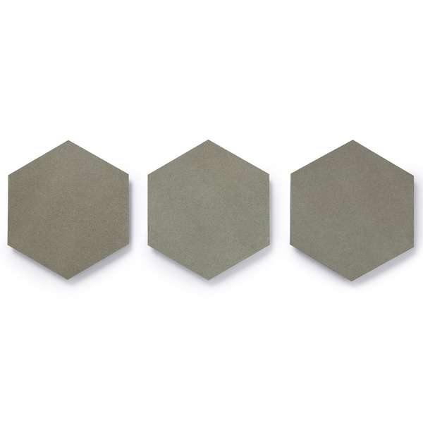 Lucida Surfaces LUCIDA SURFACES, MosaiCore Pewter Hexagon 8.8 in. x10.375 in. 3mm 28MIL Glue Down Luxury Vinyl Tiles , 99PK - SC-4158PLT