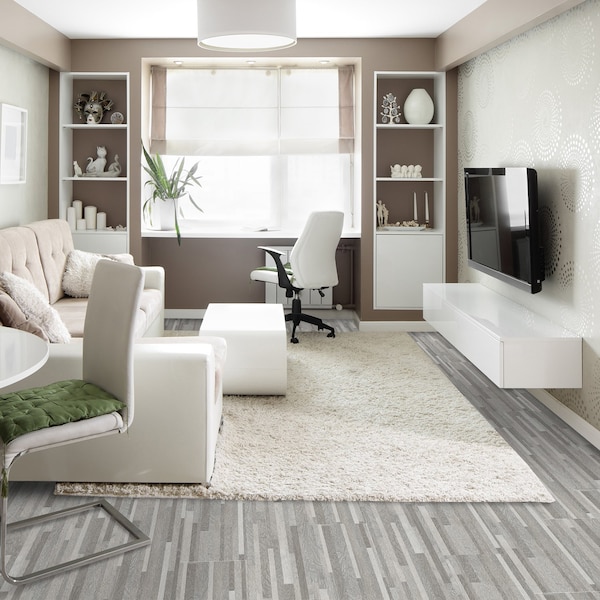 Lucida Surfaces LUCIDA SURFACES, TruCore Silverbar 7 5/16 in. x48 in. 5.8mm 22MIL Interlocking Luxury Vinyl Planks , 50PK - TC-806PLT
