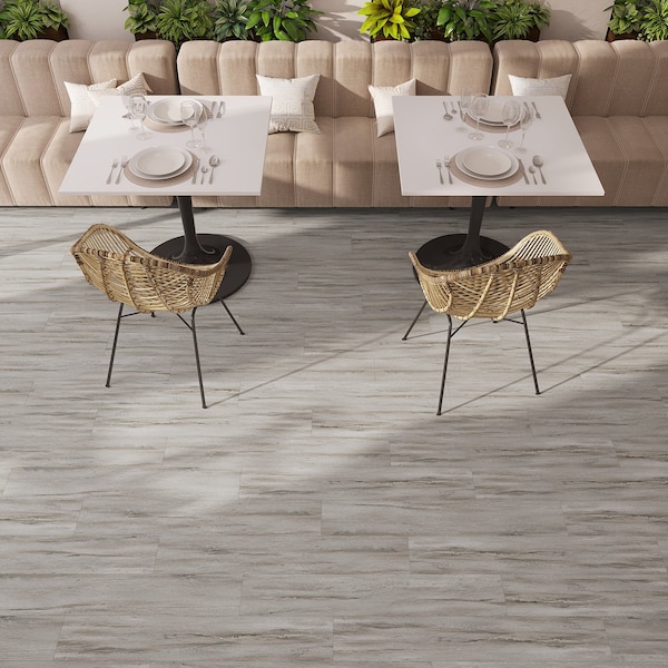 Lucida Surfaces LUCIDA SURFACES, PresCore Snowcap 6 in. x36 in. 2mm 12MIL Glue Down Luxury Vinyl Planks , 55PK - PC-1105PLT